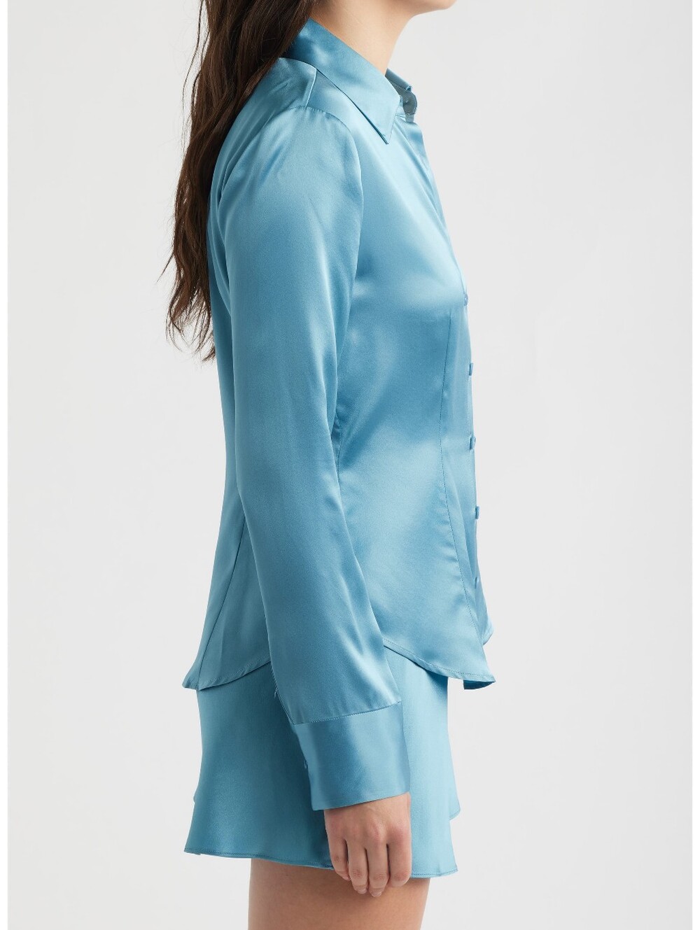 Reformation Raya Silk Button-Up Shirt - Picture 4 of 12